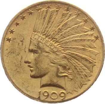USA 10 Dollar Indian Head Goldmünze aus 900er Gold